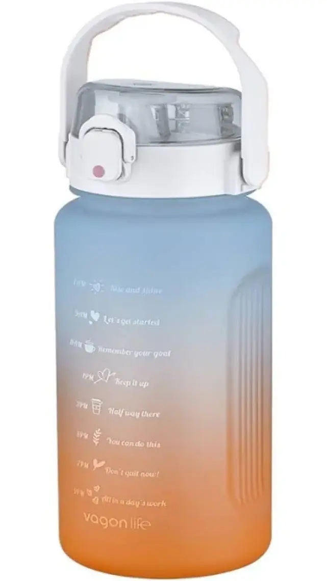 Vagonlife Su Matarası 1500ML VGN2213 Turuncu Mavi