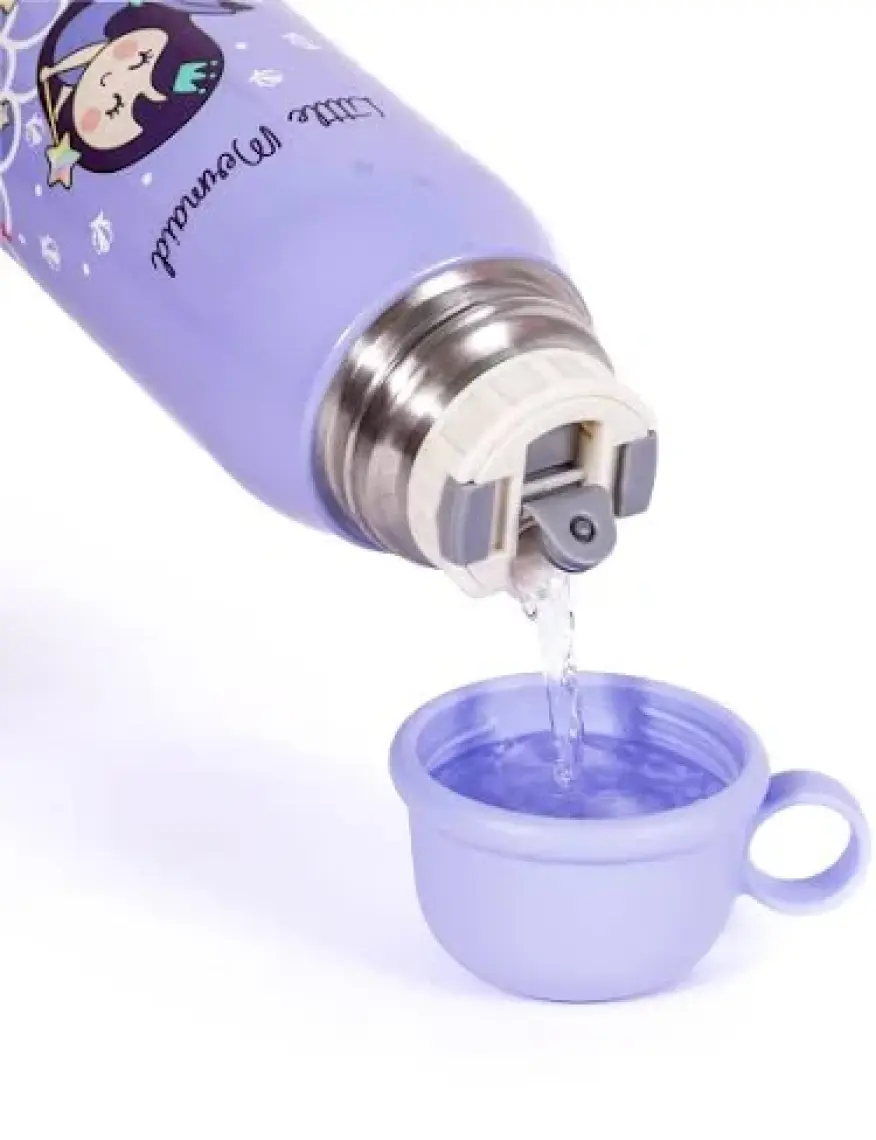 Milk&Moo Çelik Çocuk Matarası Çantalı Küçük Deniz Kızı 550 ml