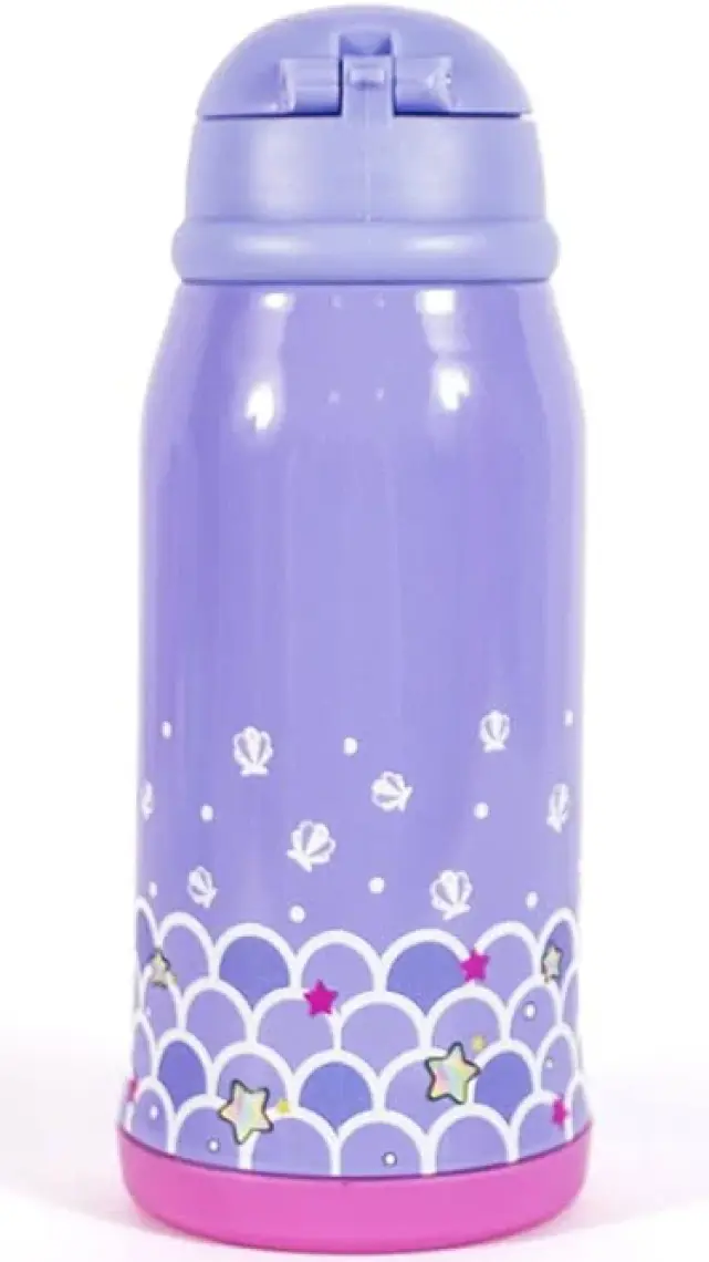 Milk&Moo Çelik Çocuk Matarası Çantalı Küçük Deniz Kızı 550 ml
