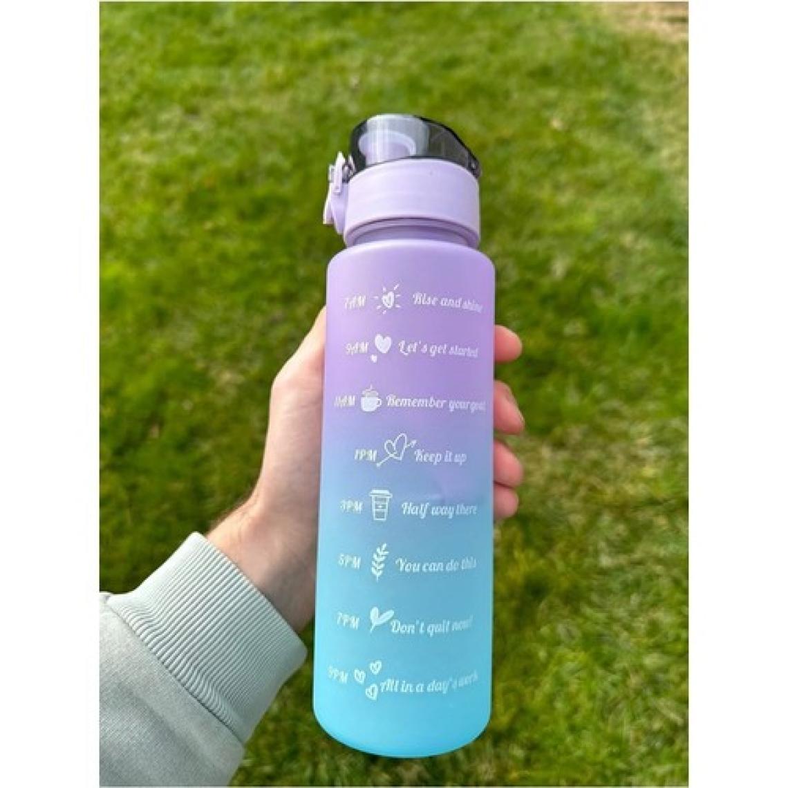 The Gaze The Bottle Motivasyonel 2li Pipetli Stickerli Su Matarası Su Şişesi Suluk 2LT+900ML Yavrulu Tritan Su Şişesi Suluk Motivasyonset-2