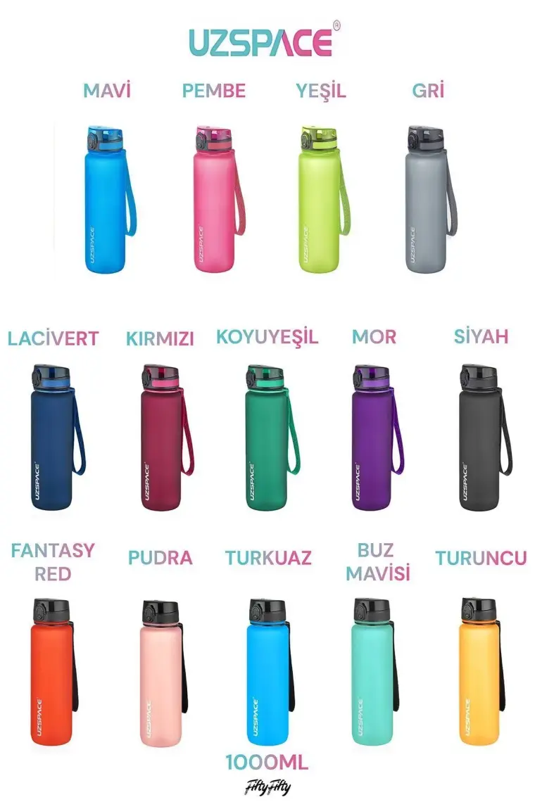 Uzspace Tritan Matara 1000 ml Lacivert 3038