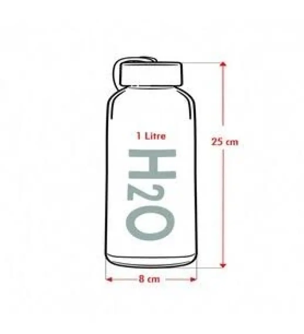 Tohana H2O Bambu Kapaklı Cam Matara 1000 ml