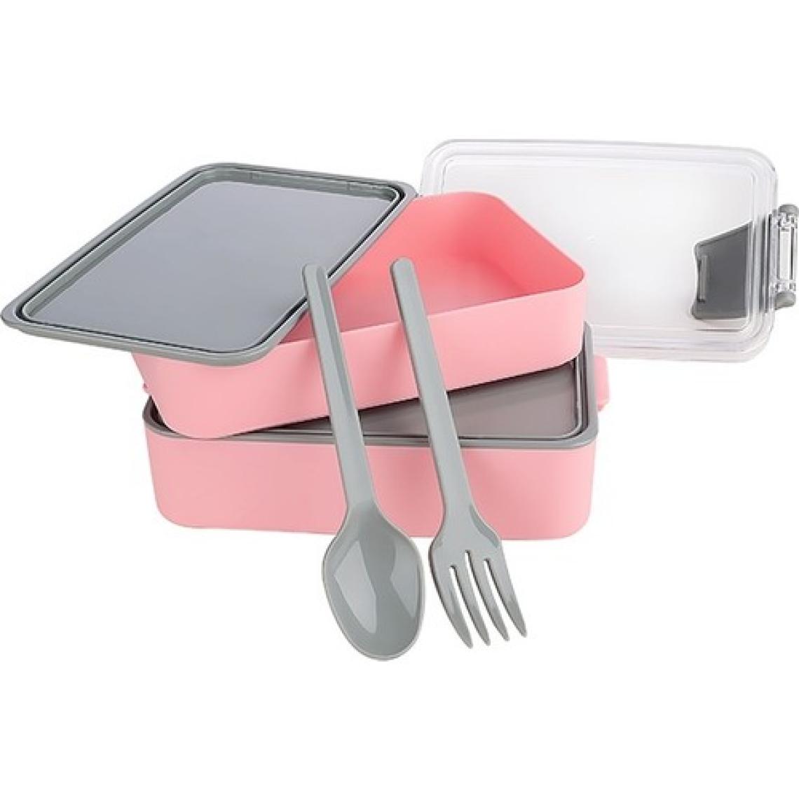 Titiz Plastik Titiz AP-9477 Fely Iki Bölmeli Beslenme Kabı Seti - Pembe