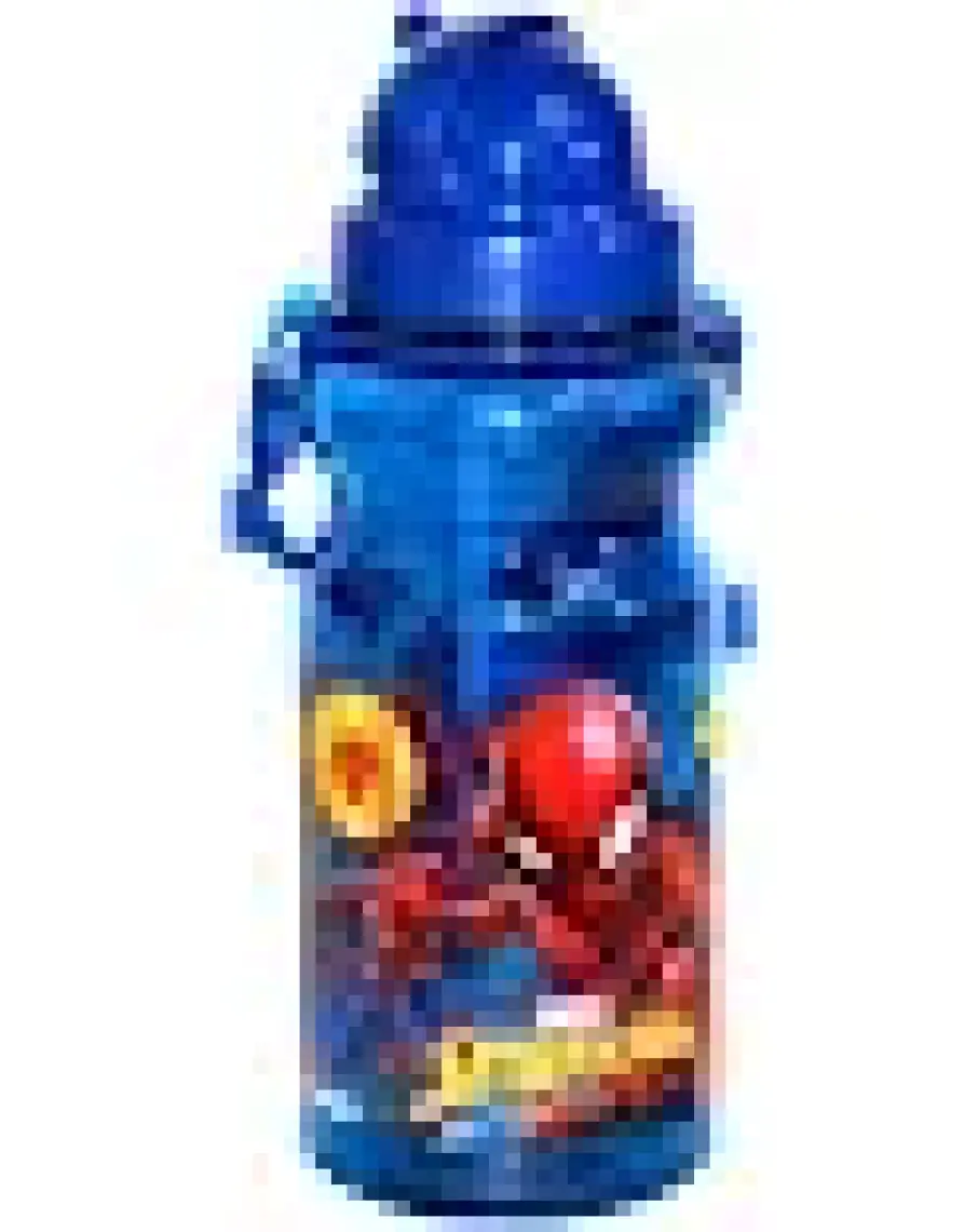 Marvel Spider-Man Şeffaf Matara Suluk Kapaklı Mavi