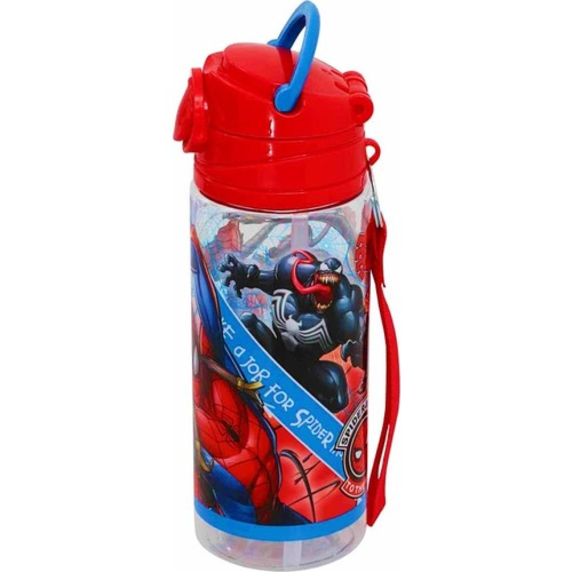 Marvel Spider-Man Lisanslı Pipetli Plastik Matara 500 ml Kırmızı (OTTO-42532)