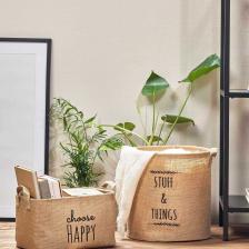 2'li Set Jüt Dolap Içi Çamaşır Çocuk Odası Oyuncak Düzenleyici Katlanır Saklama Sepeti Organizer