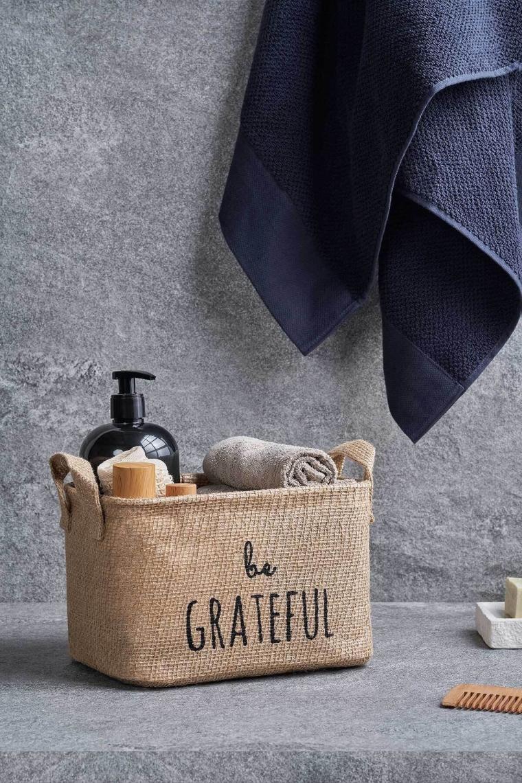 Jüt, Dolap Içi Çamaşır Çocuk Odası Oyuncak Düzenleyici Katlanır Saklama Sepeti Organizer 24x17x14