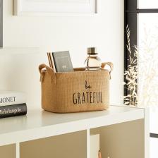 Jüt, Dolap Içi Çamaşır Çocuk Odası Oyuncak Düzenleyici Katlanır Saklama Sepeti Organizer 24x17x14