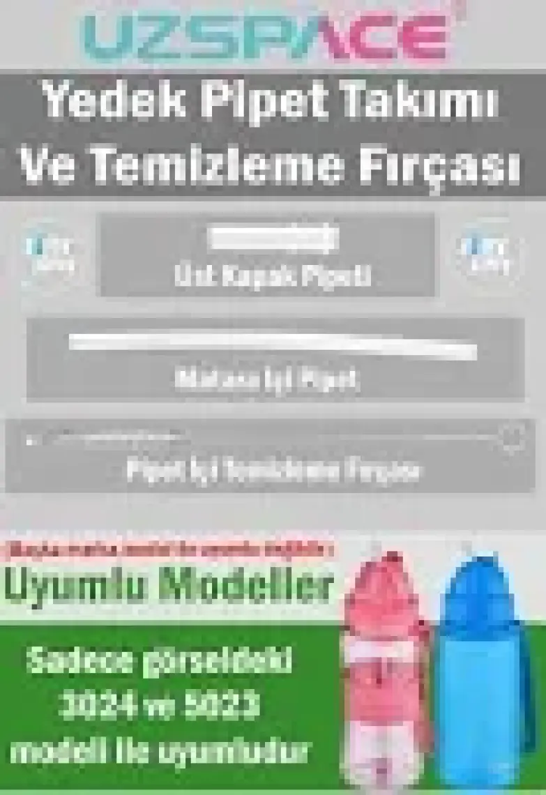 Uzspace Yedek Pipet Takımı ve Pipet Temizleme Fırçası 1 Set 3 (Parça) Kapak Hariç
