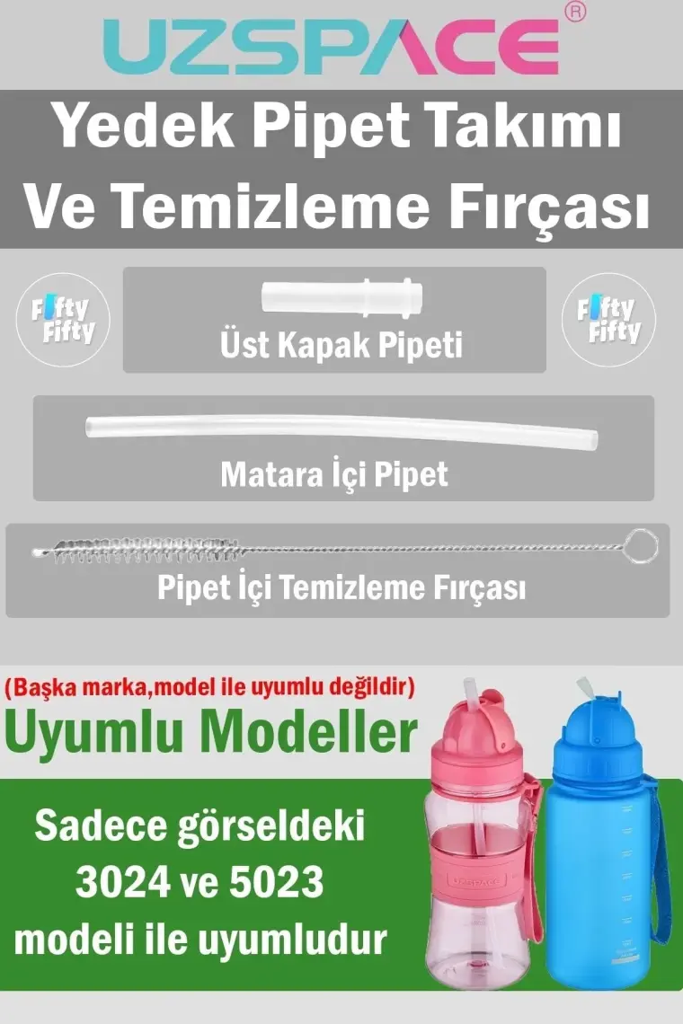 Uzspace Yedek Pipet Takımı ve Pipet Temizleme Fırçası 1 Set 3 (Parça) Kapak Hariç