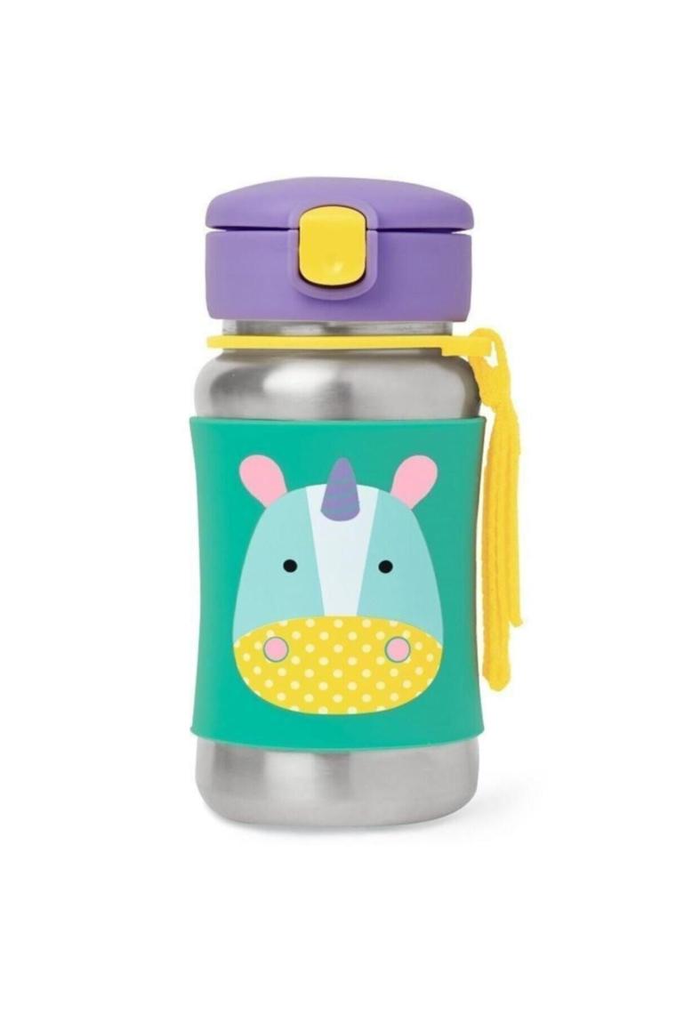 Skip Hop Zoo Unicorn Paslanmaz Pipetli Çelik Suluk