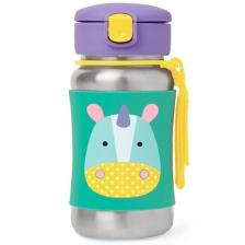 Skip Hop Zoo Unicorn Paslanmaz Pipetli Çelik Suluk