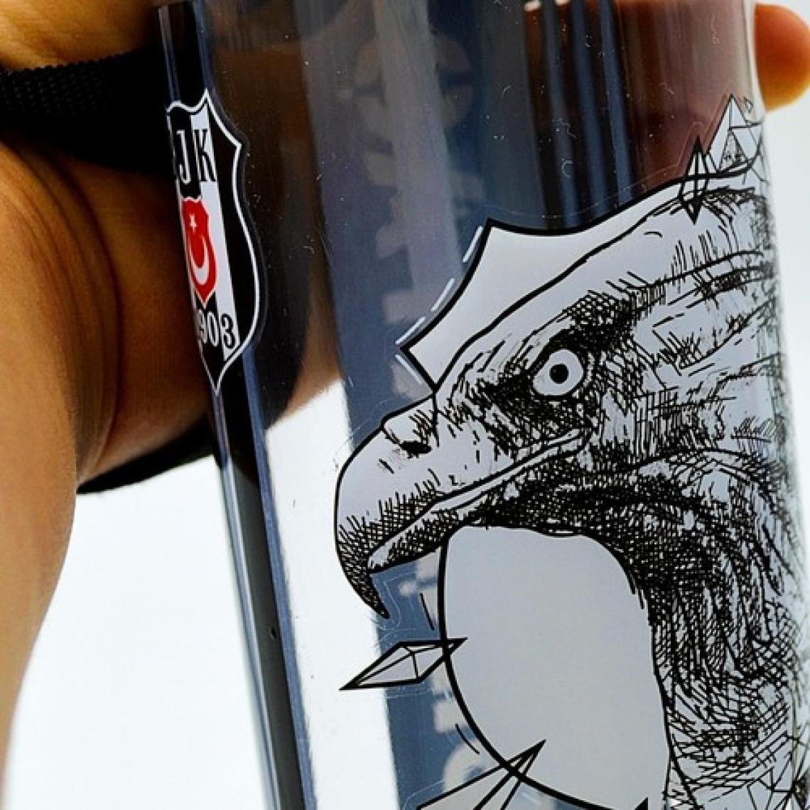 Beşiktaş Kartal Baskılı Plastik Matara 500 Ml Siyah 24390