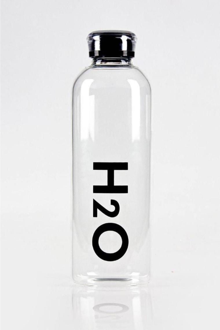 Molvea H2O Borosilikat Cam Matara Vakum Kapaklı 1 Litre Su Şişesi Suluk
