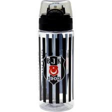 Beşiktaş Çubuk Desenli Plastik Matara 500 Ml Siyah 24391