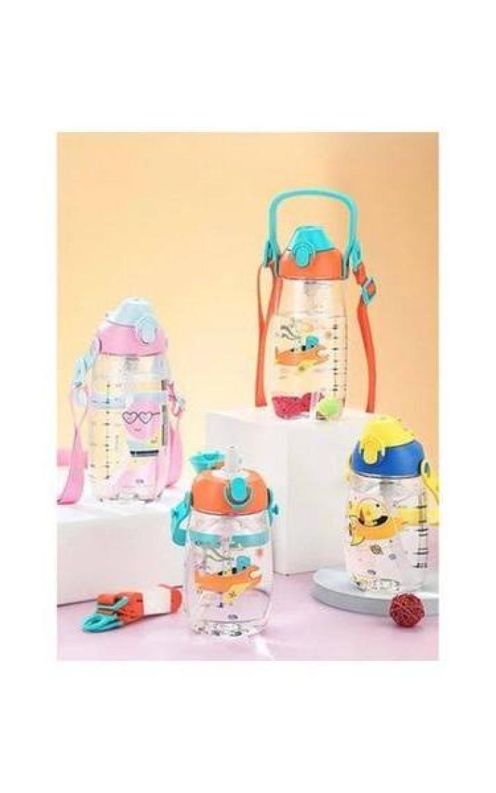 Uzspace Pipetli 500 ml Boyun Askılı Tritan Çocuk Su Matarası -Kutulu- FFUZ2201500