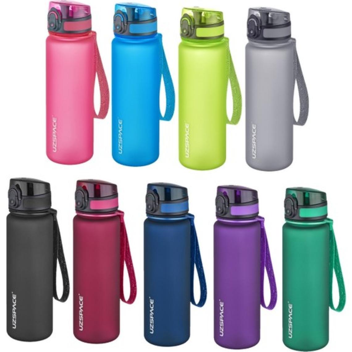 Uzspace 3026-4 Çift Renk Pembe-Turkuaz Motivasyon Matarası 500 ml