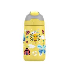 Vagonlife Çocuk 350 ml Pipetli Çelik Matara Paslanmaz Çelik Termos 5 Farklı Renk 2055-350ML
