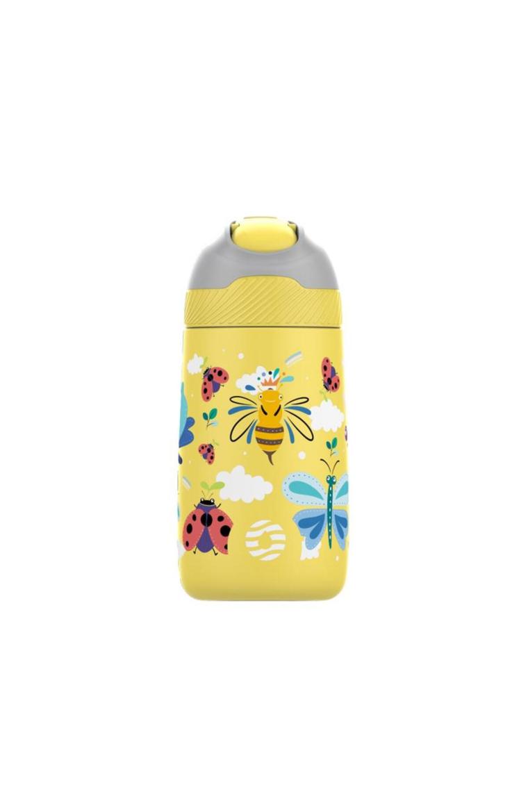 Vagonlife Çocuk 350 ml Pipetli Çelik Matara Paslanmaz Çelik Termos 5 Farklı Renk 2055-350ML