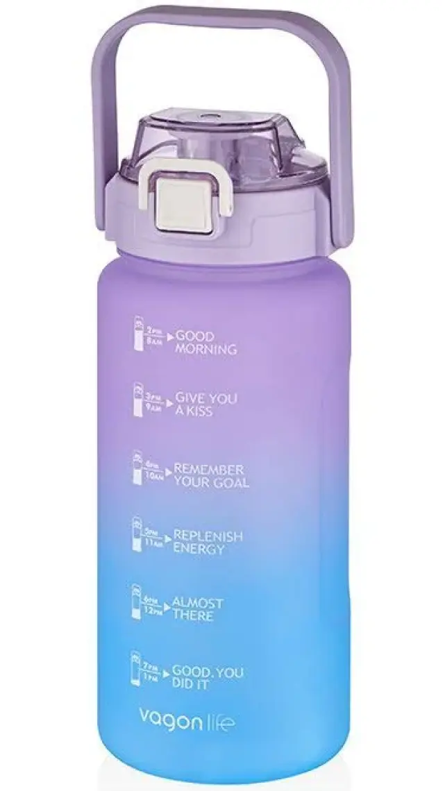 Vagonlife Su Matarası 1500ML VGN2213 Mor Mavi
