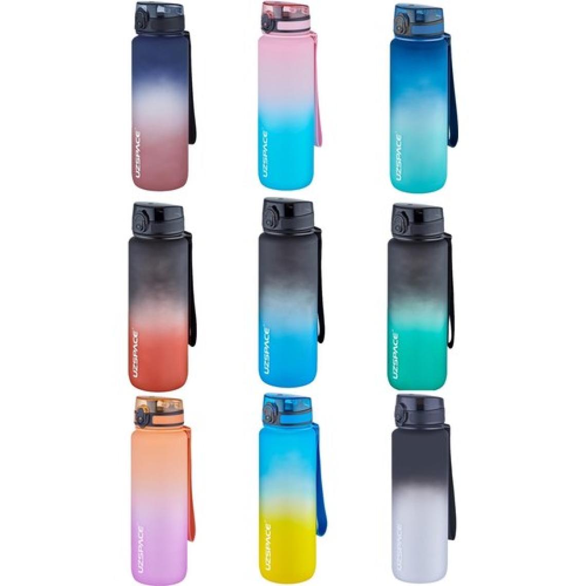Uzspace Tritan Matara 1000 ml Mavi Yeşil Çift Renk