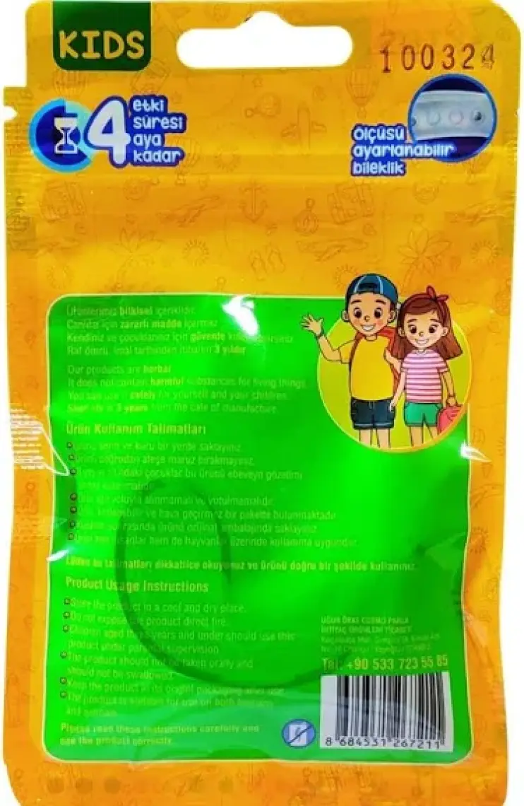 Bye Bye Mosquito Doğal Kokulu Çocuk Sinek Kovucu Bileklik