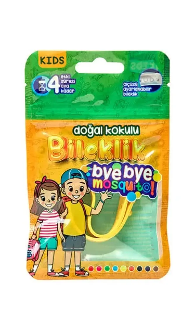 Bye Bye Mosquito Doğal Kokulu Çocuk Sinek Kovucu Bileklik