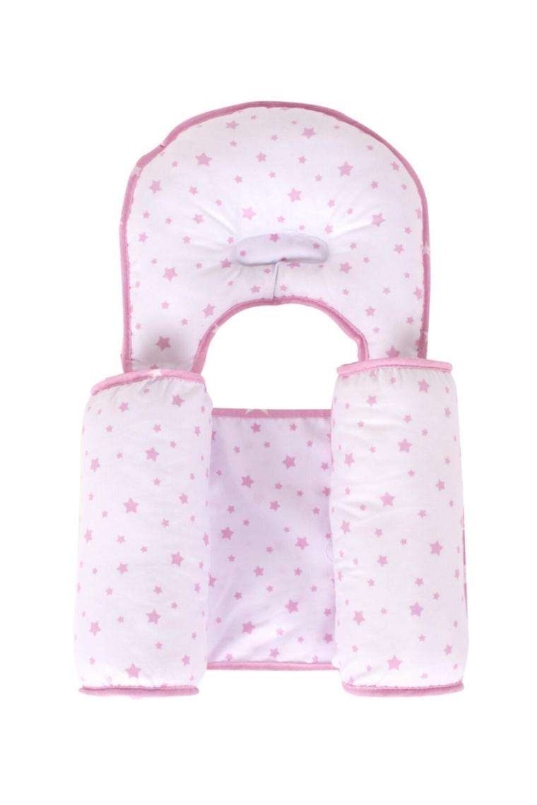 Sevi Bebe Kafa Şekillendirici Yastık Ve Yan Yatış Yastığı Pembe Yıldız