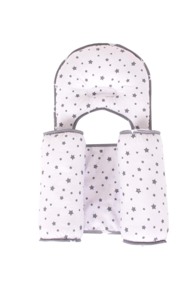 Sevi Bebe ART-33 Gri Kafa Şekillendirici Yastık ve Yan Yatış Yastığı