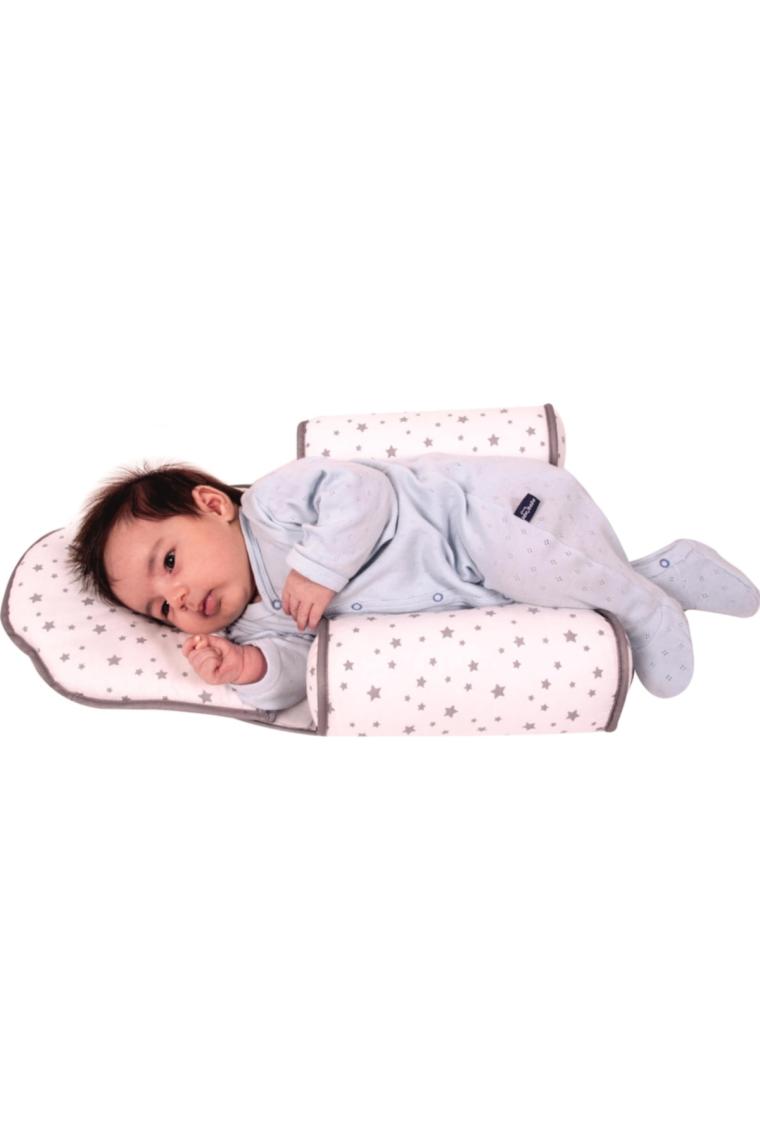 Sevi Bebe ART-33 Gri Kafa Şekillendirici Yastık ve Yan Yatış Yastığı