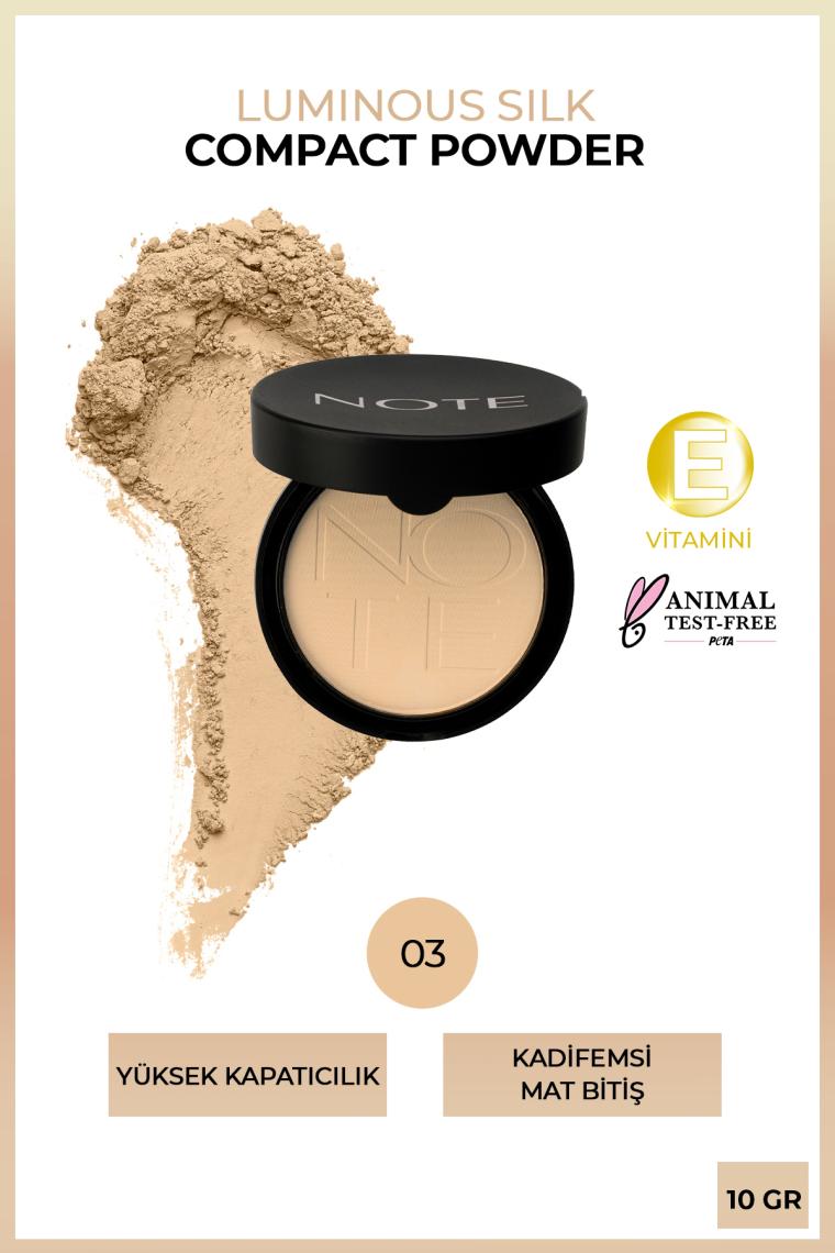Note Luminous Silk Compact Powder 02 Natural Beige Pudra