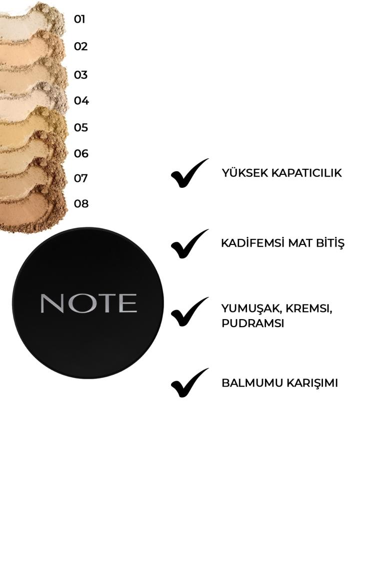 Note Luminous Silk Compact Powder 02 Natural Beige Pudra