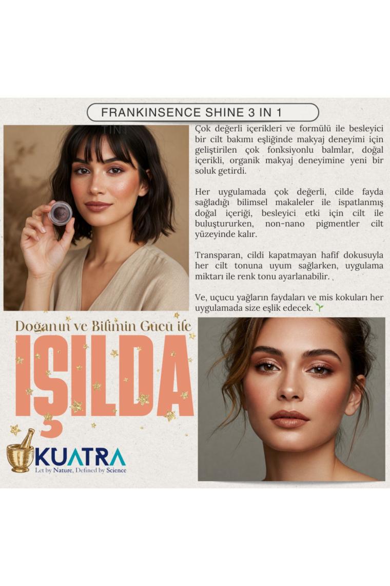 Frankinsence Shine Nemlendirici, Antioksidan, Işıltı Veren Allık-ruj- Göz Farı 'doğal İçerik'