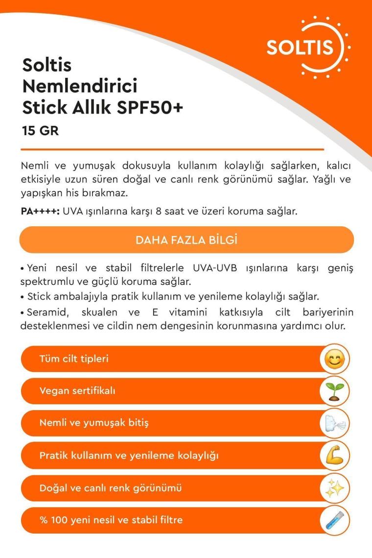 Nemlendirici Stick Allık Spf50 01, 15 gr