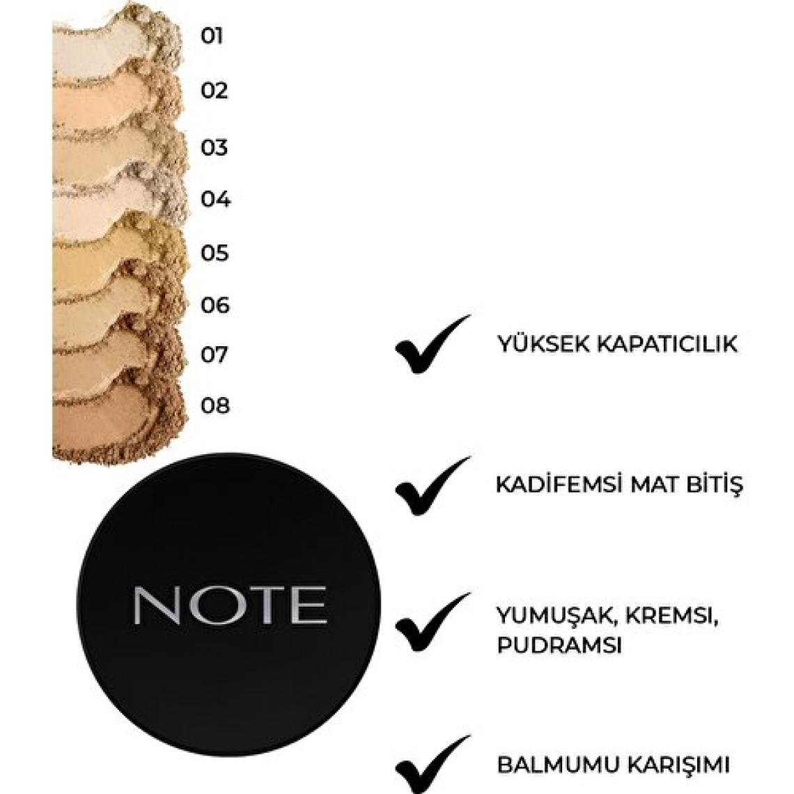 Note Luminous Silk Compact Powder 06 Dark Honey Pudra