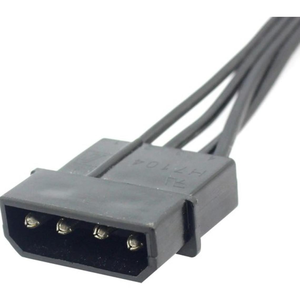Alfais 4355 Molex IDE 4 Pin To 5 Port Sata Power HDD Güç Çoklayıcı Kablosu 60 cm