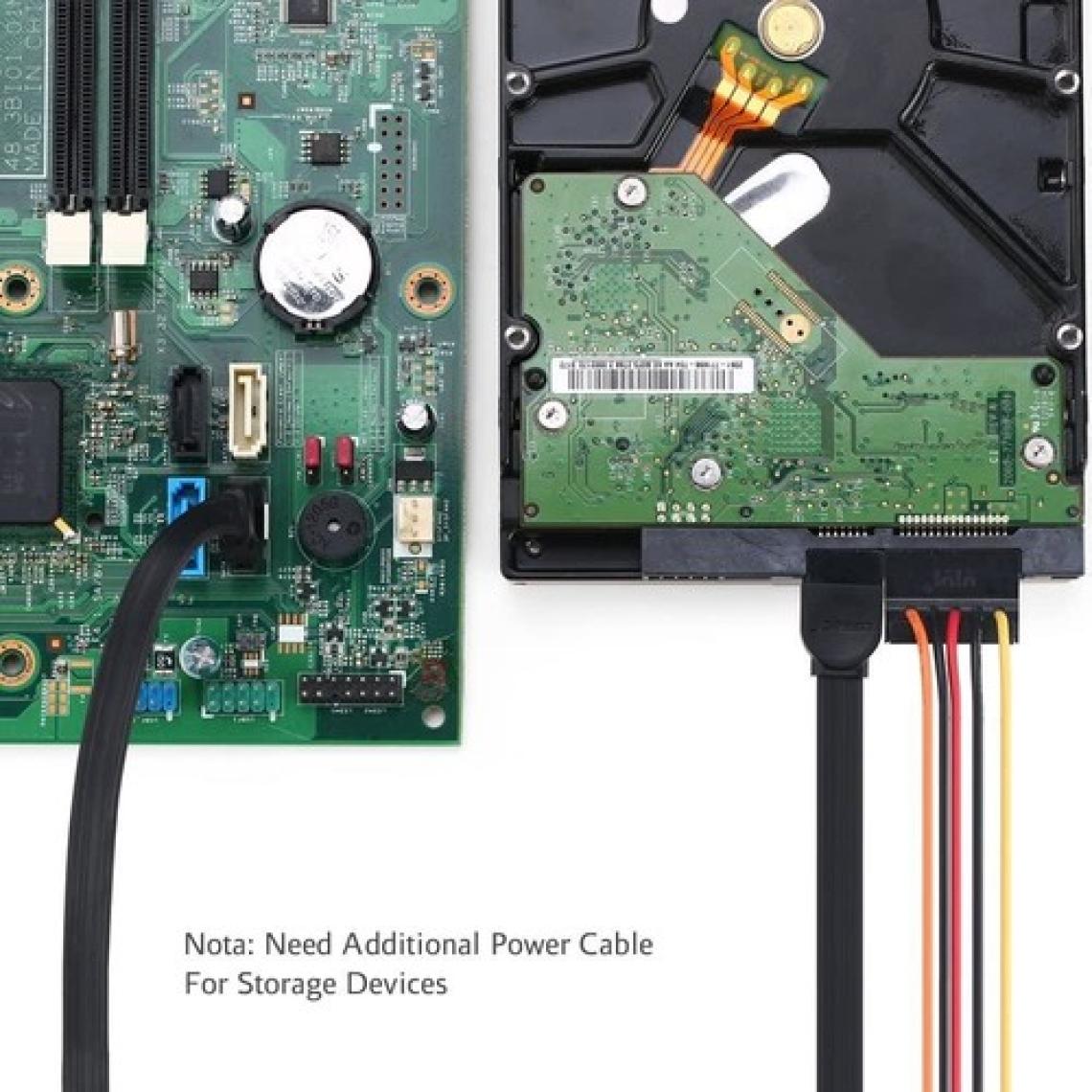 Ugreen 90 Derece Sata 3.0 Disk Kablosu 50 cm