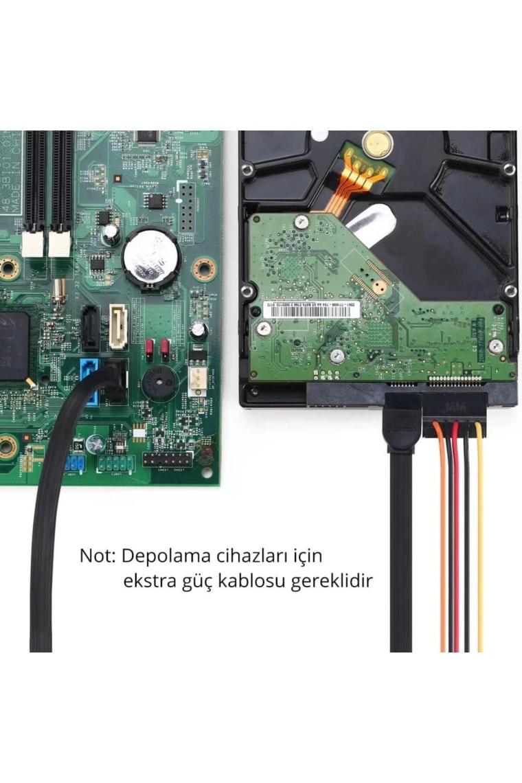Ugreen 90 Derece Sata 3.0 Disk Kablosu 50 cm