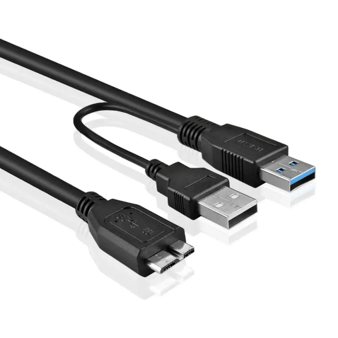 BK Teknoloji USB 3.0 Micro-B Harddisk Bağlantı Y Kablosu - 1.5 Metre