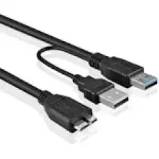 BK Teknoloji USB 3.0 Micro-B Harddisk Bağlantı Y Kablosu - 1.5 Metre