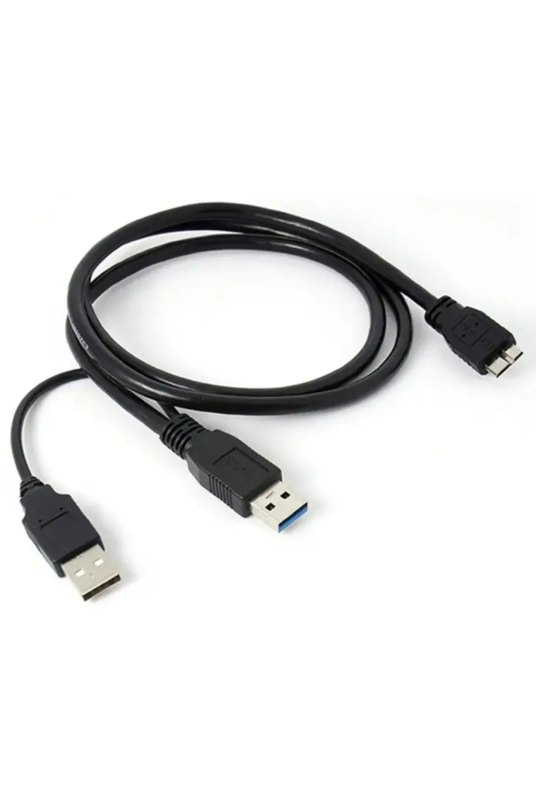 Alfais 4574 Micro USB 3.0 HDD Harddisk Bağlantı Veri Ara Y Kablosu (1.5 Metre)