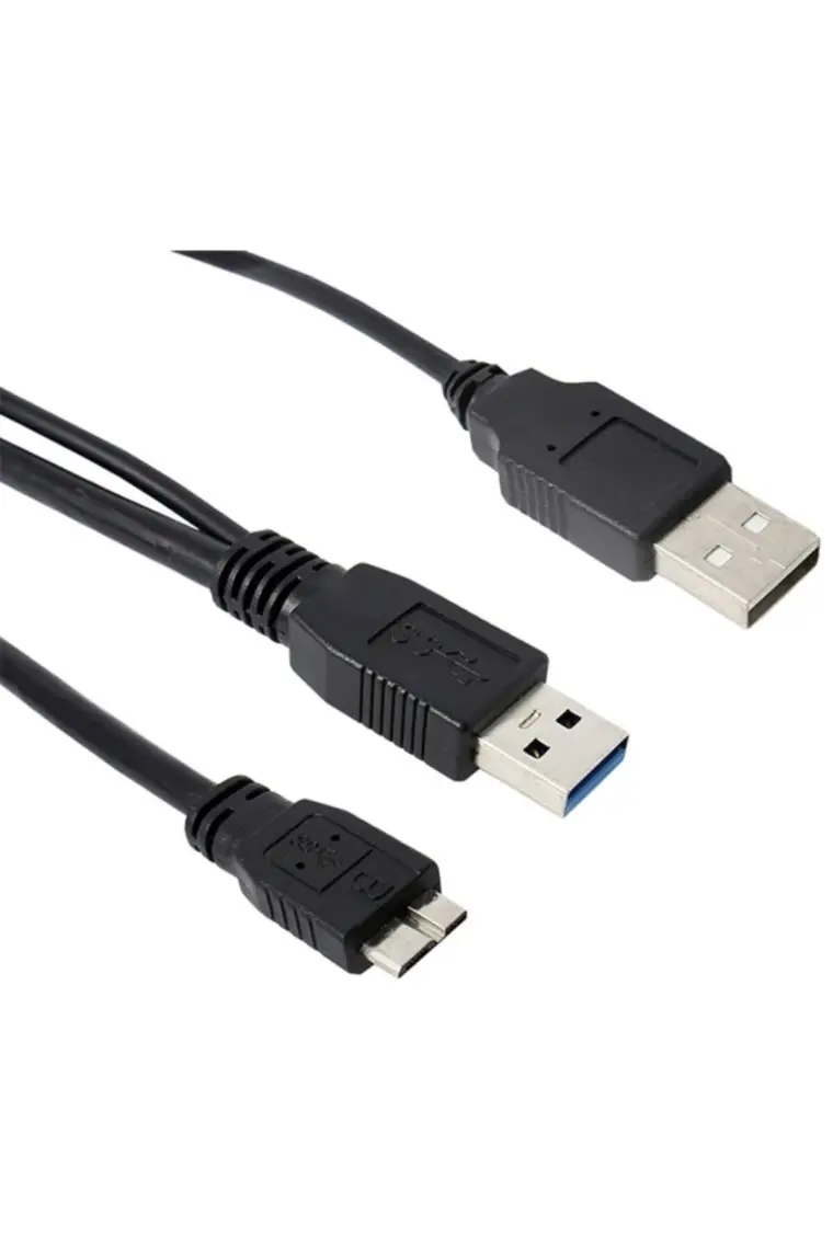 Alfais 4574 Micro USB 3.0 HDD Harddisk Bağlantı Veri Ara Y Kablosu (1.5 Metre)