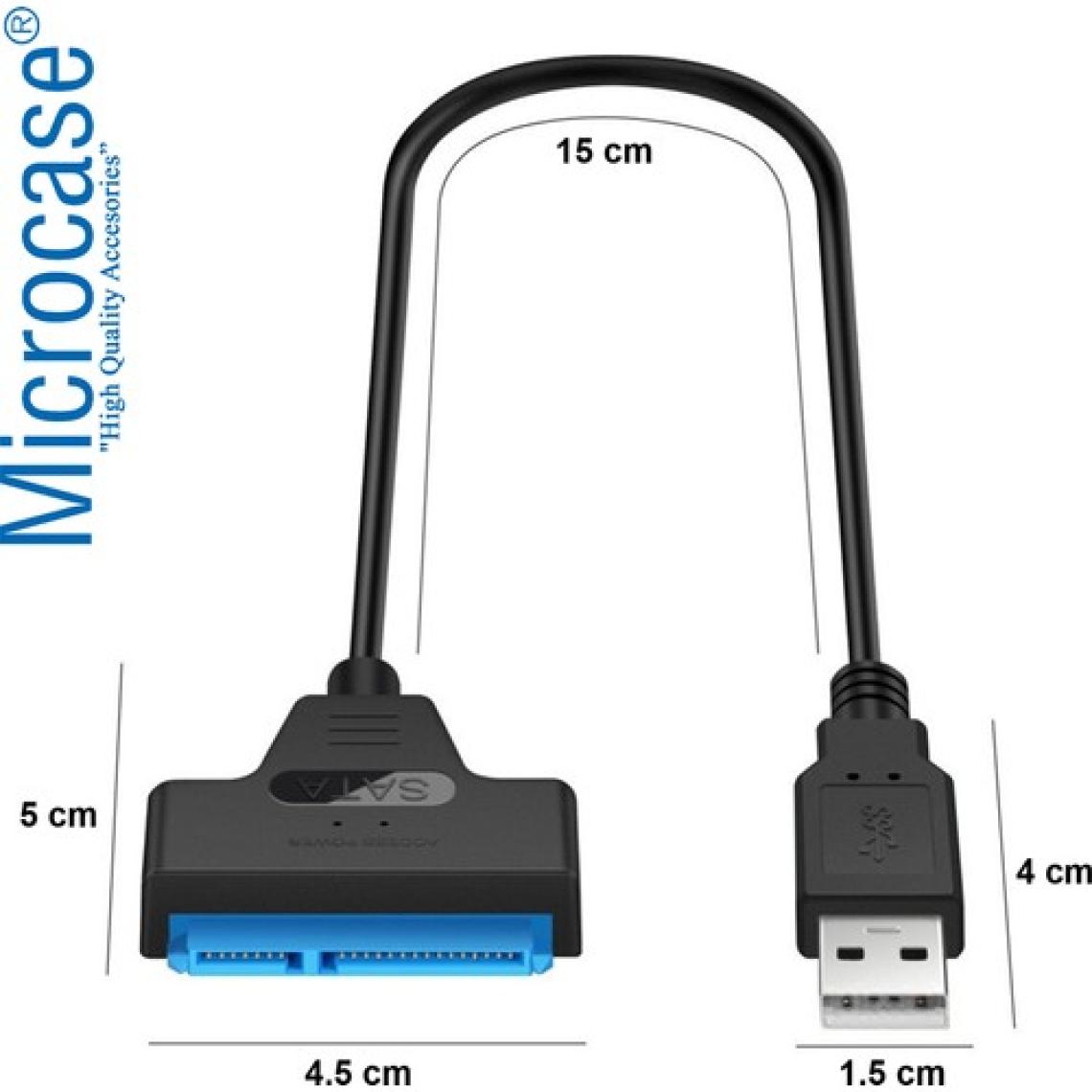 Microcase USB 2.0 To 2.5 Inç Sata HDD SSD Çevirici Veri Aktarma Kurtarma Kablosu - AL2624