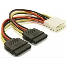 Alfais 4929 Ikili Çift Sata Power HDD 4 Pin Güç Kablosu