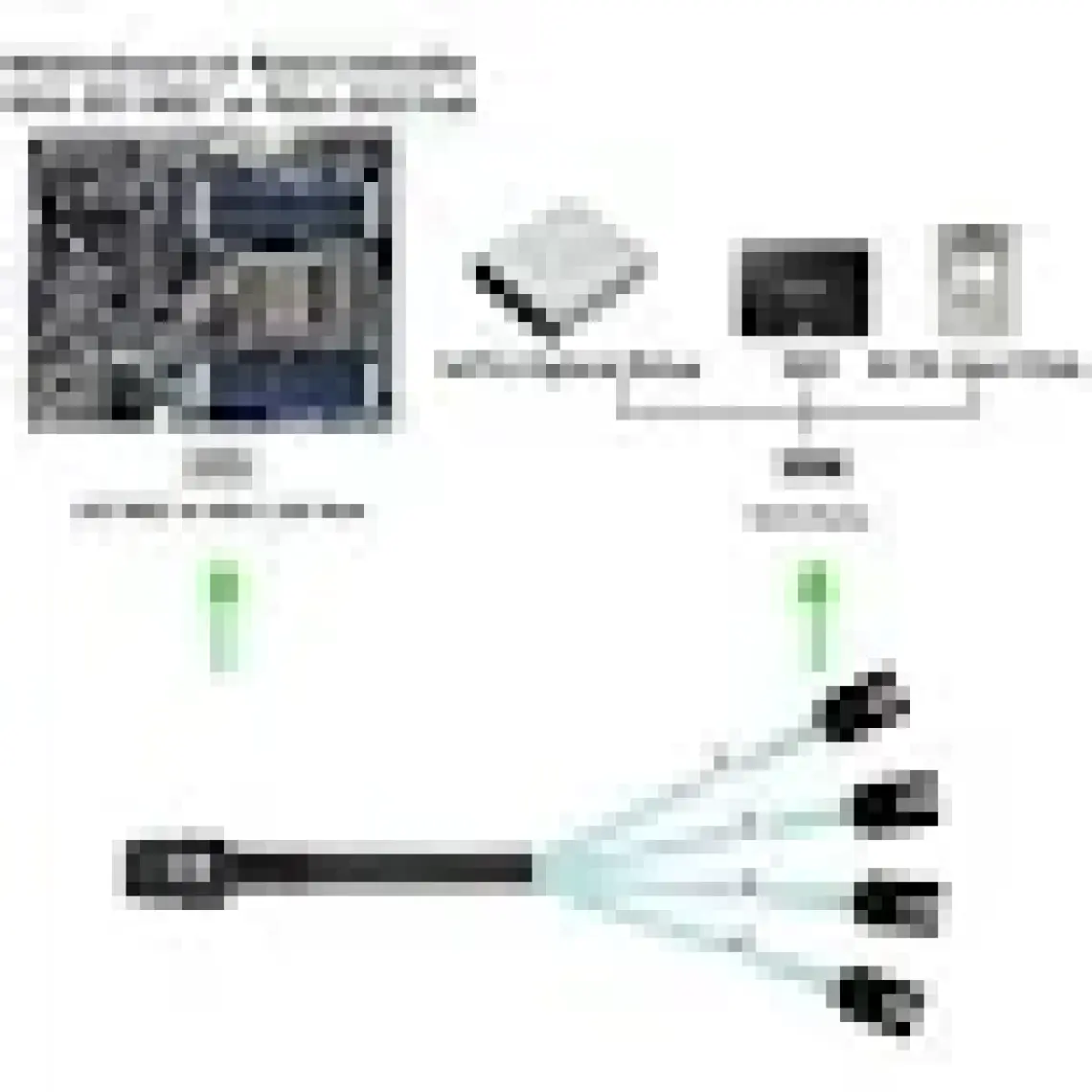 Alfais 4352 Mini Sas SFF-8087 36 Pin To 4 Port Sata 7p Çevirici Çoklayıcı Kablo