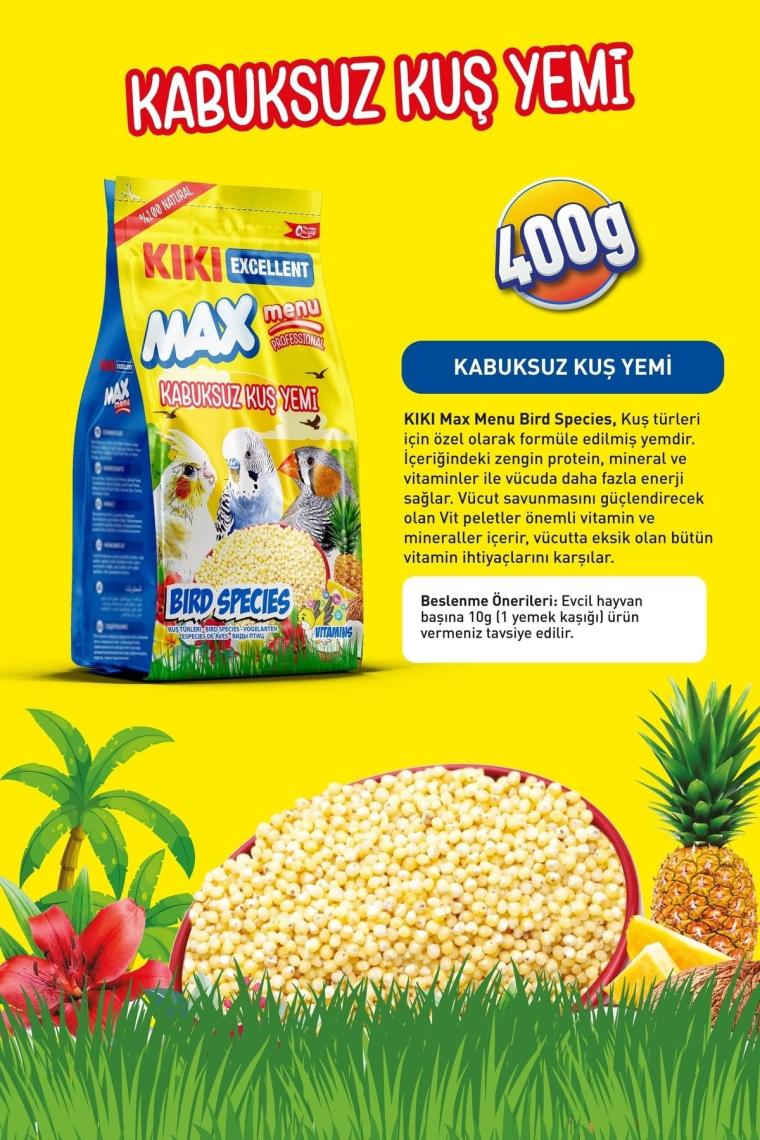 Kuş Max Menu Bird Species Kabuksuz Kuş Yemi 400 Gr. Kb305