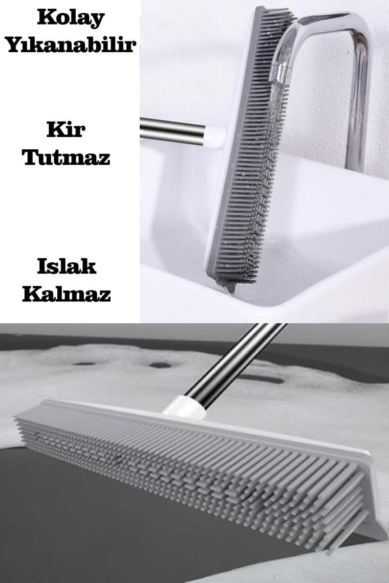 Silikon Yer Silme Fırçası Yıkama Fırçası Çekpaslı Kauçuk Süpürge