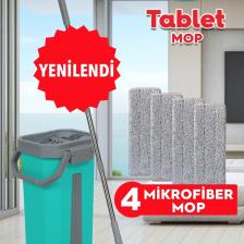 Tablet Mop 4 Adet Mikrofiber Mop Paspas Temizlik Seti