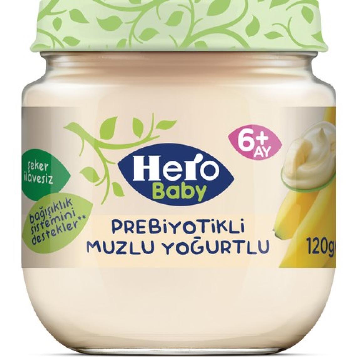 Hero Baby Prebiyotikli Muzlu Yoğurtlu Kavanoz Mama 120g