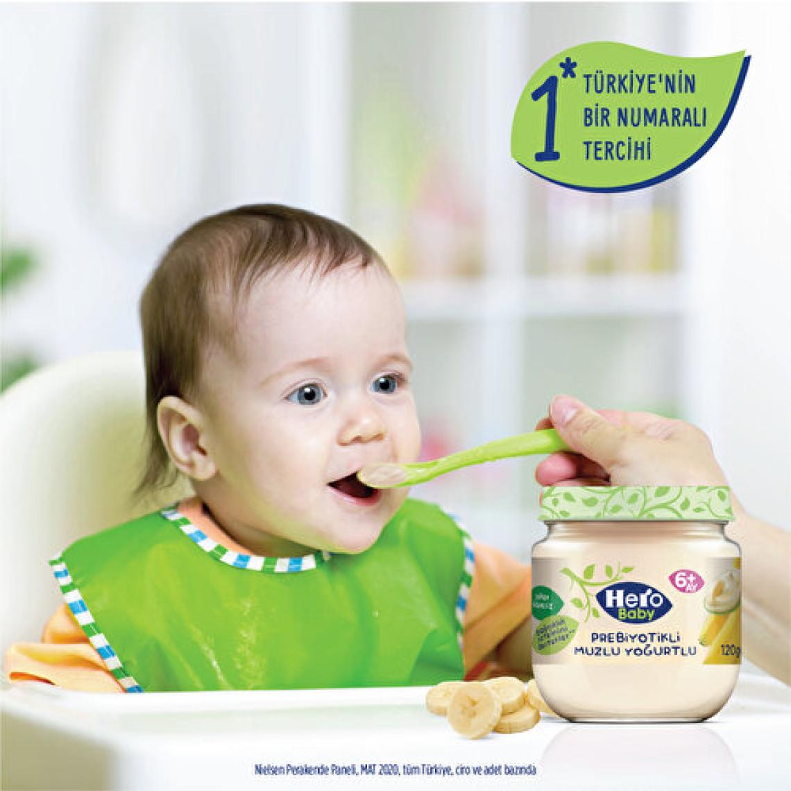 Hero Baby Prebiyotikli Muzlu Yoğurtlu Kavanoz Mama 120g